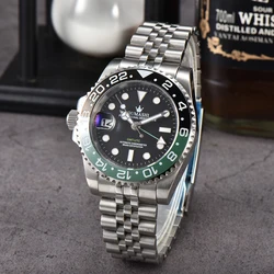 40mm NH34 Movement 9 O'clock Men's Mechanical Automatic Watch Waterproof GMT Watch Sapphire Glass Watch Reloj Hombre Watchman