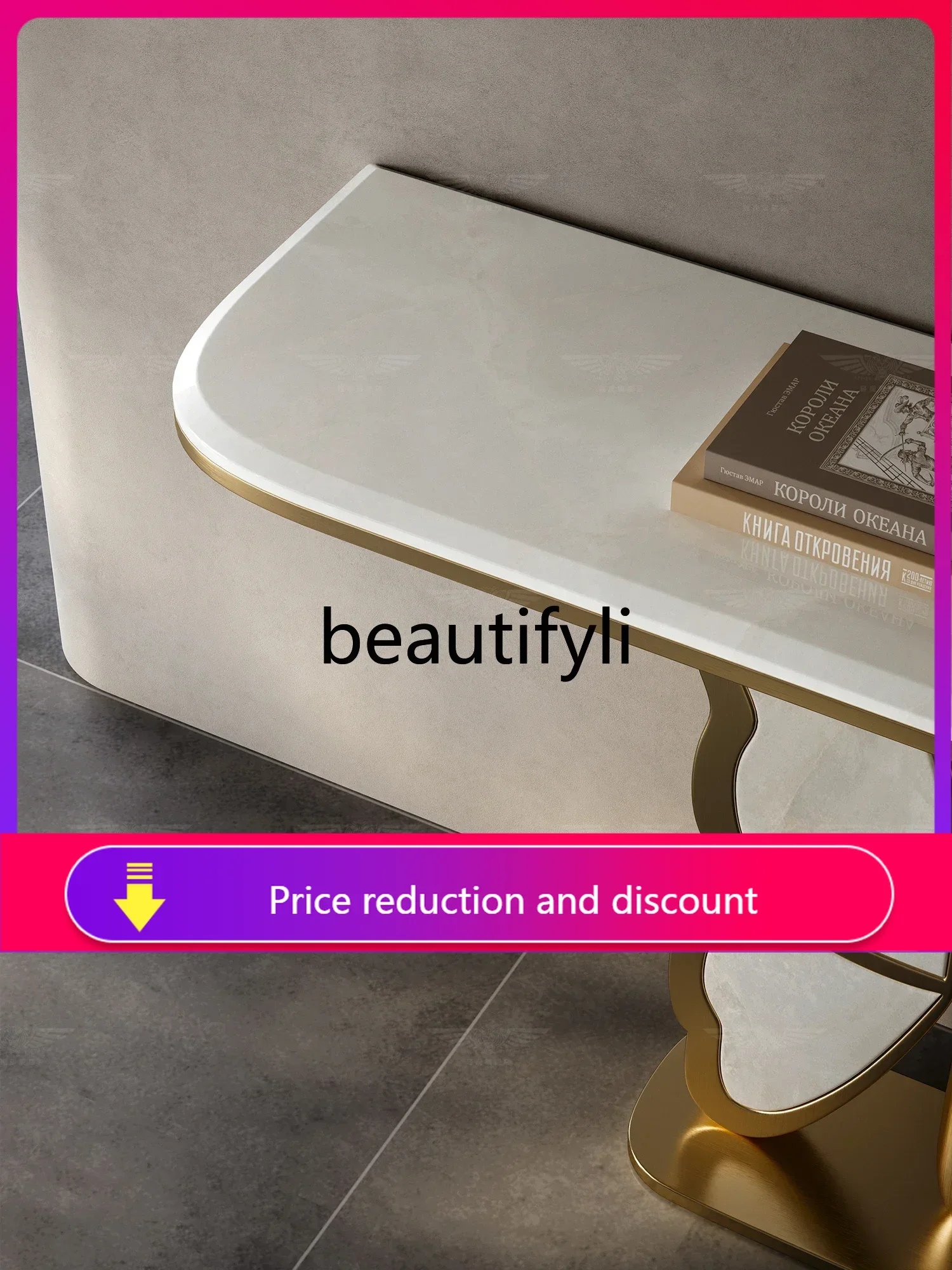 

Входной роскошный каменный входной столик Современный минималистский креативный дизайнерский мраморный входной столик для коридора c6601