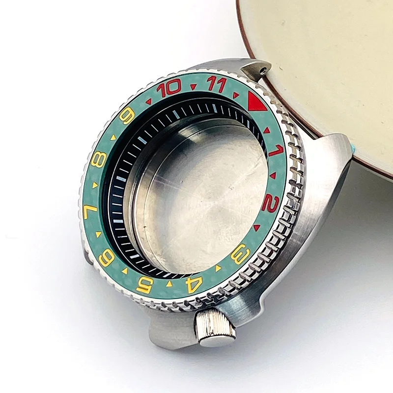 Seiko 6105 6309 Watch Case Waterproof Case Fit for NH35 NH36 7s26 Automatic Movement Turtle Abalone Replace Case Men Watch Case