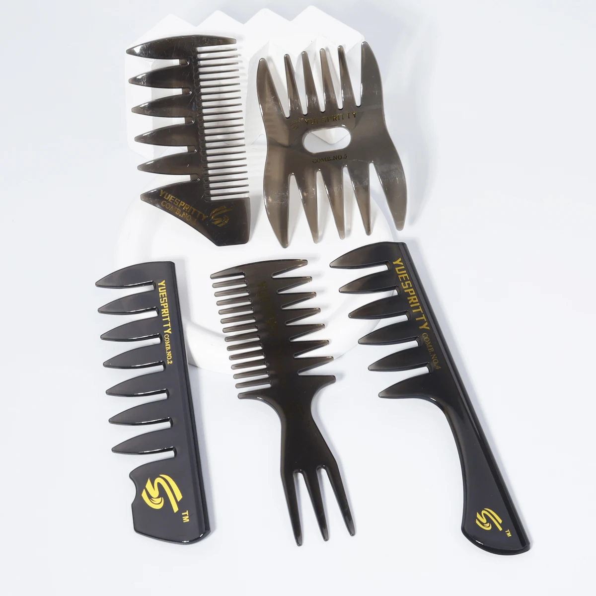 Weitzahnige Kämme für Männer zum Trimmen, Frisieren, Bürsten, Öl, Vintage, Ölig, Kamm, Friseur-Styling-Werkzeuge, Spezial – Detail 3