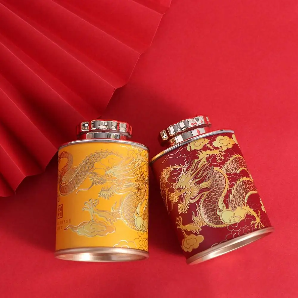 

Storage Can Paper Empty Tea Tin Can Portable Small Tea Packaging Box Mini Exquisite Tea Canister Home