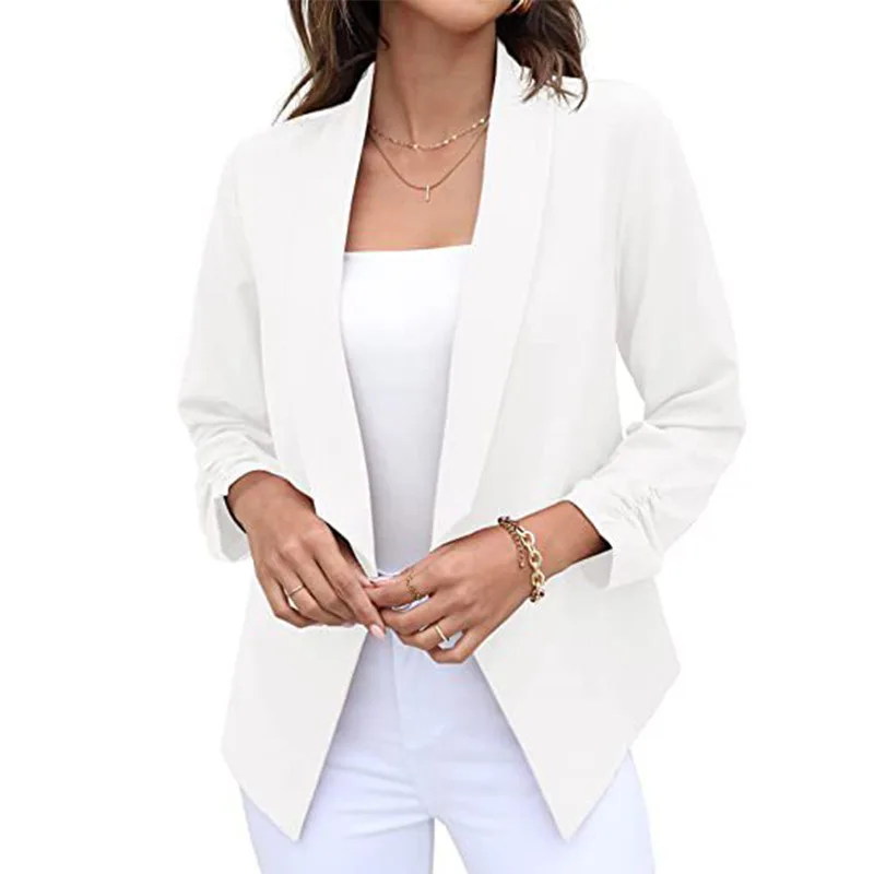 Spring Autumn Wrinkle-Free Blazer Women's Casual Office Jacket