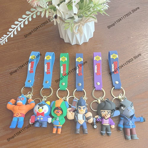 Fashion Anime Figures Key Chains Cartoon Gevulde Game Capuchon Knuffel Poppen Hero Shelly Keychains