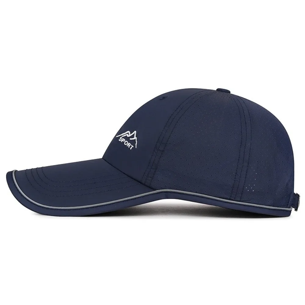 Fashion Quick Dry Mesh Baseball Cap Reflective Strip Breathable Running Hat Anti-UV Lightweight Sports Caps Tennis