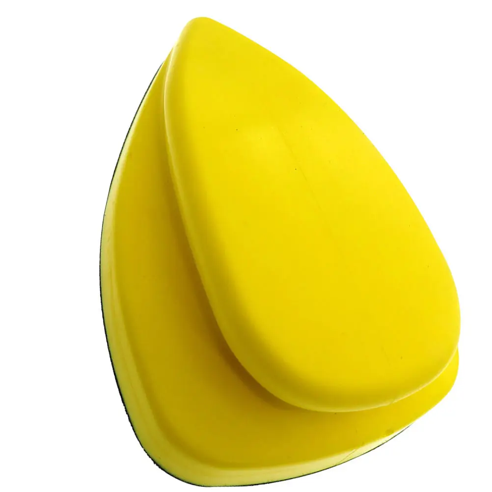 Manual Grinding Disc Black Yellow Triangle Rat Shape Sandpaper Holder Polishing Pad Self-Adhesive Back Hook Loop Car Accessories