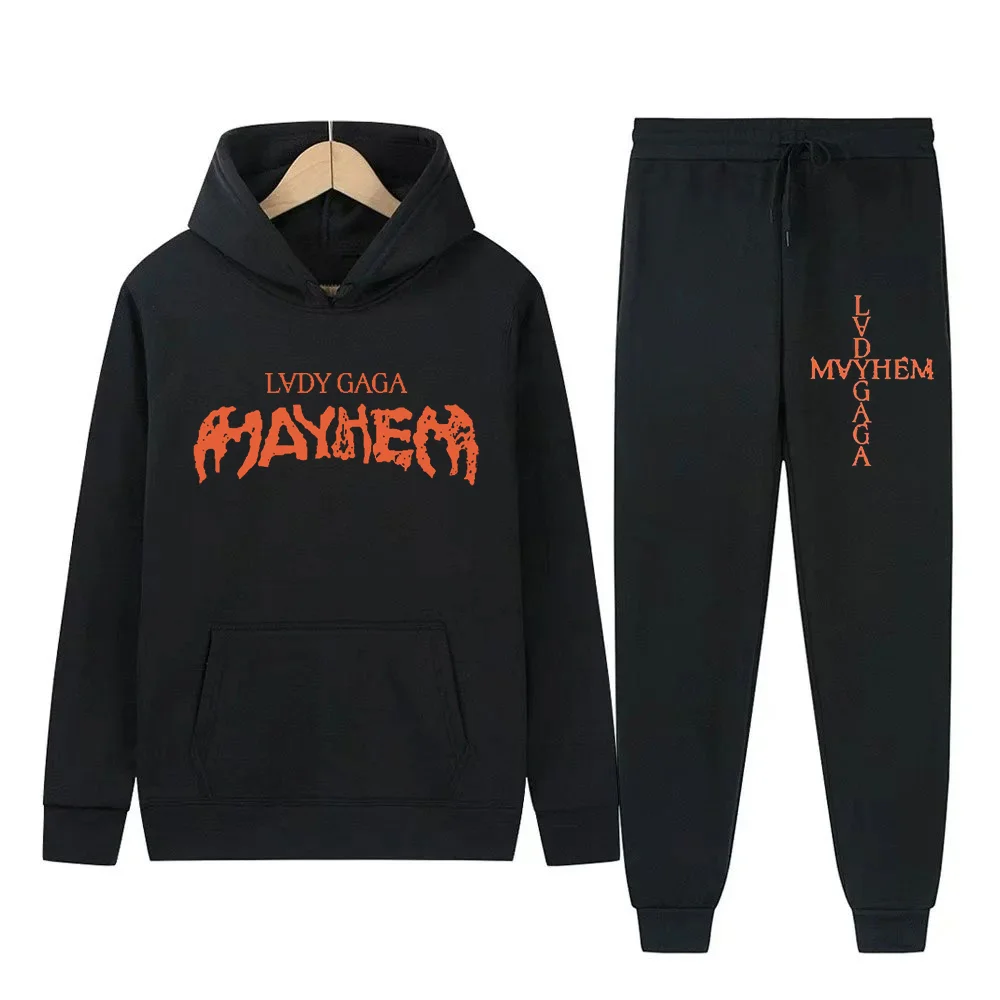Men's casual hoodie and casual pants set, men's and women's sportswear and sports pants set, men's autumn and winter warm suit