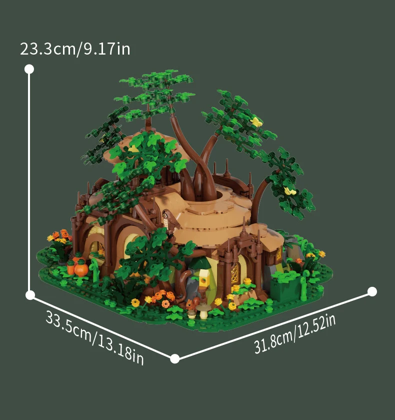 Idea City Straßenansicht Waldhaus Baustein Dschungel-Unterschlupf Konstruktions-Bausteine Spielzeug mit Licht-Kollektion als Geschenke – Detail 8