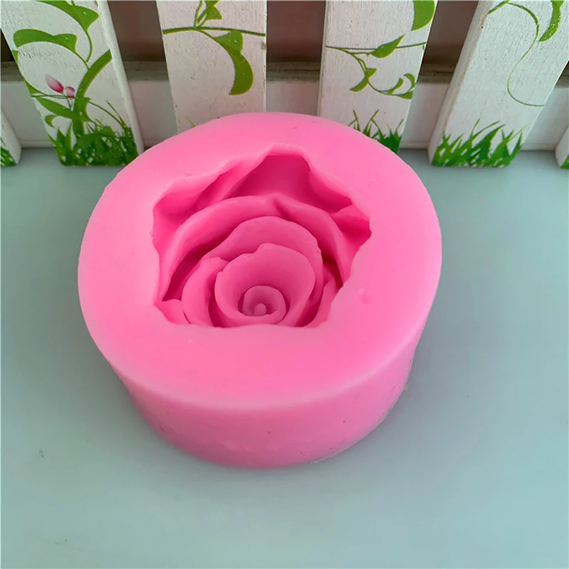 3D Rose Flower Moulds DIY Plaster Work Clay Resin Art Soft Silicone Fondant Cake Mold Soap Ice Chocolate Decoration Baking Tool