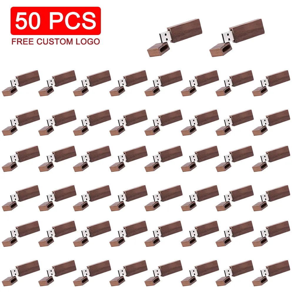 

50pcs/lot Custom Logo Wooden USB Flash Drive Pen Drive 4gb 8gb 16gbSmart Pendrive 32gb 64gb USB Stick Photography Business Gift