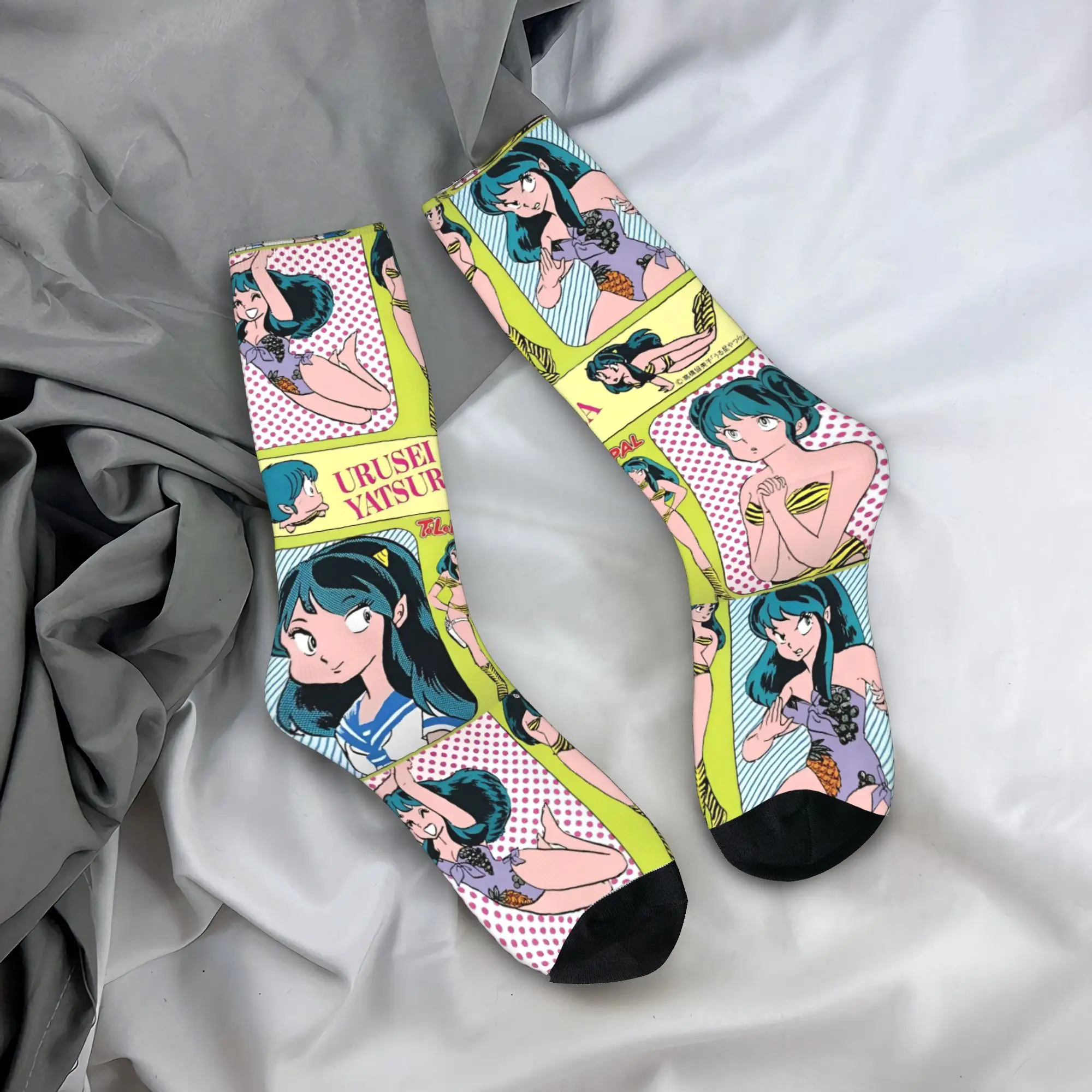 

Носки Goth Lum Urusei Yatsura, модные носки, осенние противоскользящие носки для пар, высококачественные графические велосипедные носки