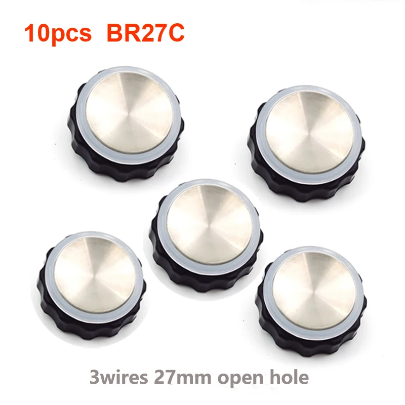 10Pcs 3 Wires BR27C Elevator Push Button Open Hole 27MM BT107 DC24V for Villa Elevator Parts