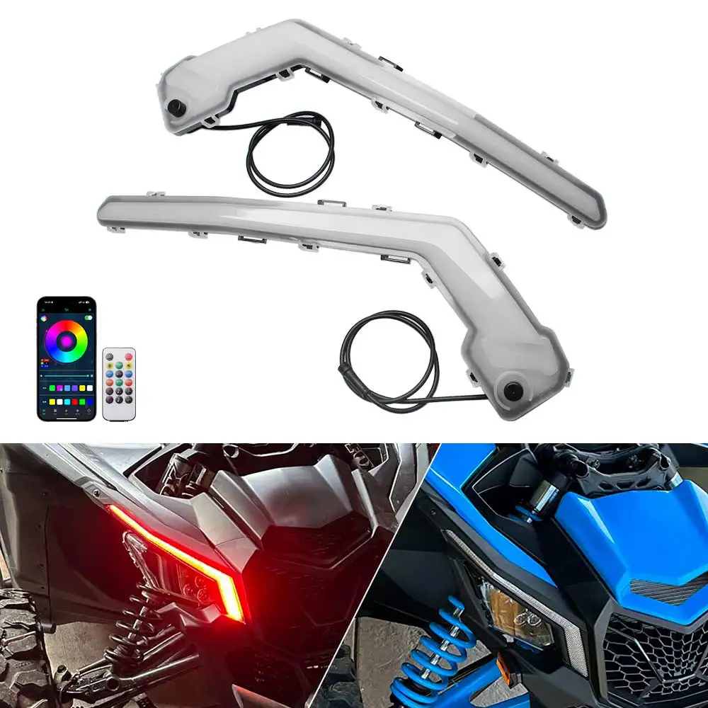 

LED Front Signature Lights Turn Signal DRL Light Assembly Fit For Can Am Maverick X3 XRS XDS Max R XDS 2017-2023