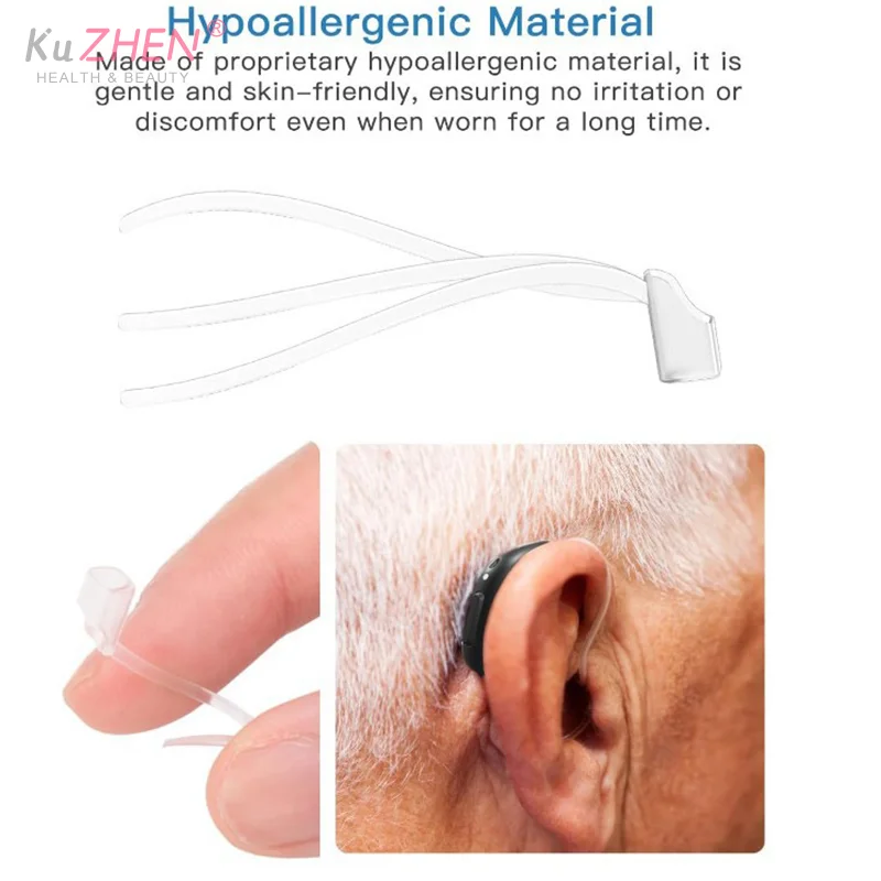 4Pcs 1set Plastic Transparent Sports Lock For Oticon 85db Low Touch And Secure Fit For Hearing Aids Fixing Tail Accessories