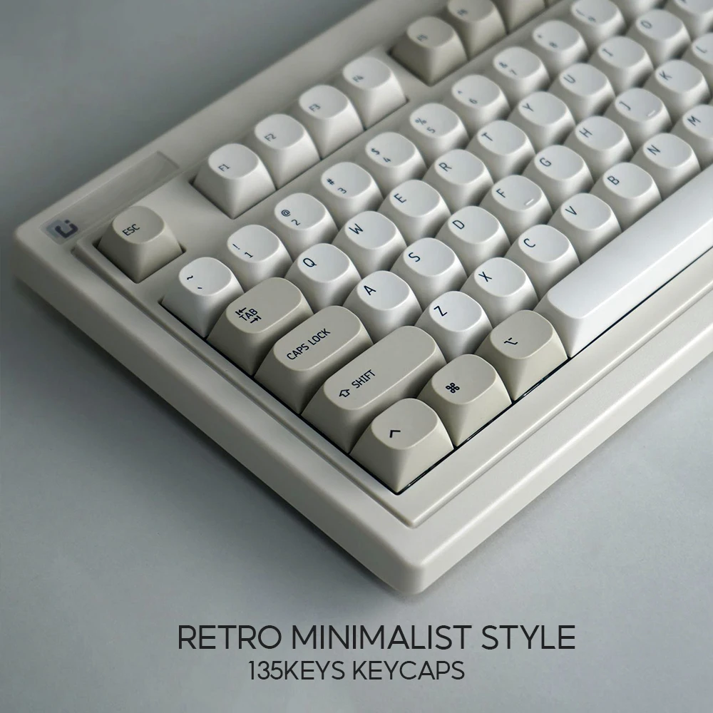 LUCKY-PBT styl minimalistyczny Retro 131 klawiszy/zestaw klawiszy profil MA klawiatura mechaniczna do gry MX Switch