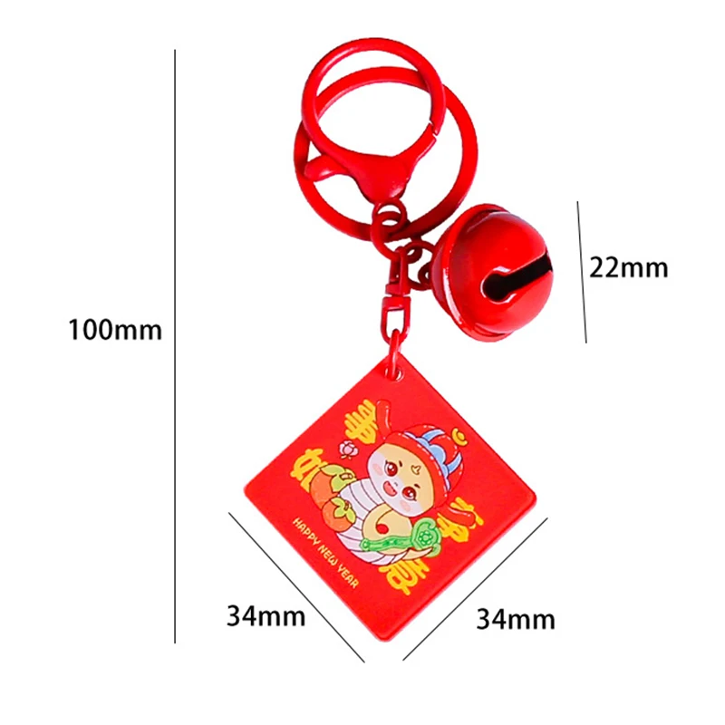 Cartoon Cute Snake Year Keychain Creative Exquisite Zodiac Snake Keychain Pendant Fashion Backpack Decoration Accessories Gifts