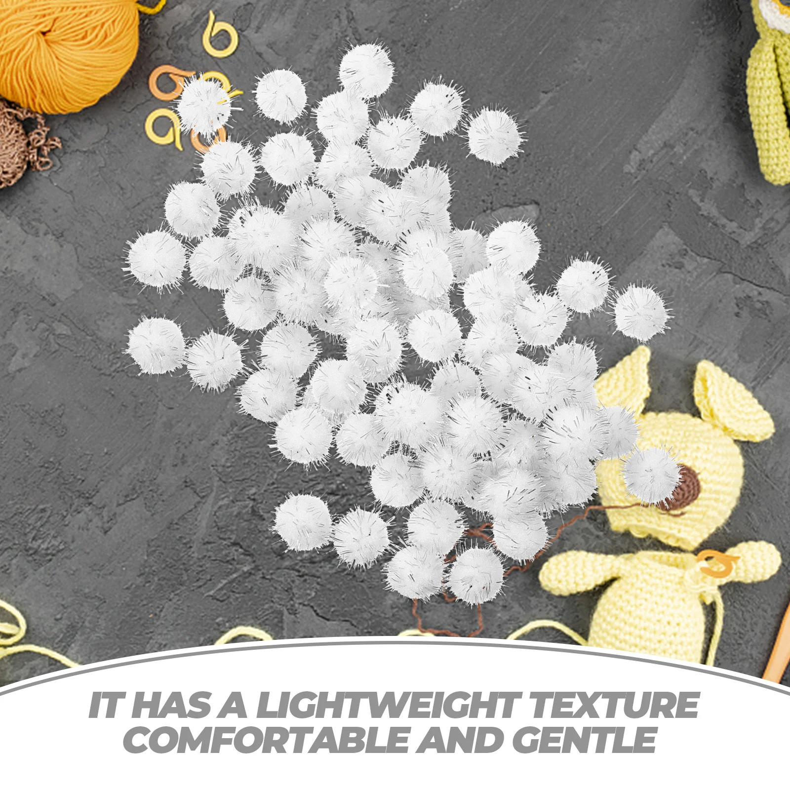 

2000Pcs Miniature Pompoms Crafting Pom Poms Non Shedding Lightweight Decorations for DIY Clothing Accessories Pompoms for Crafts