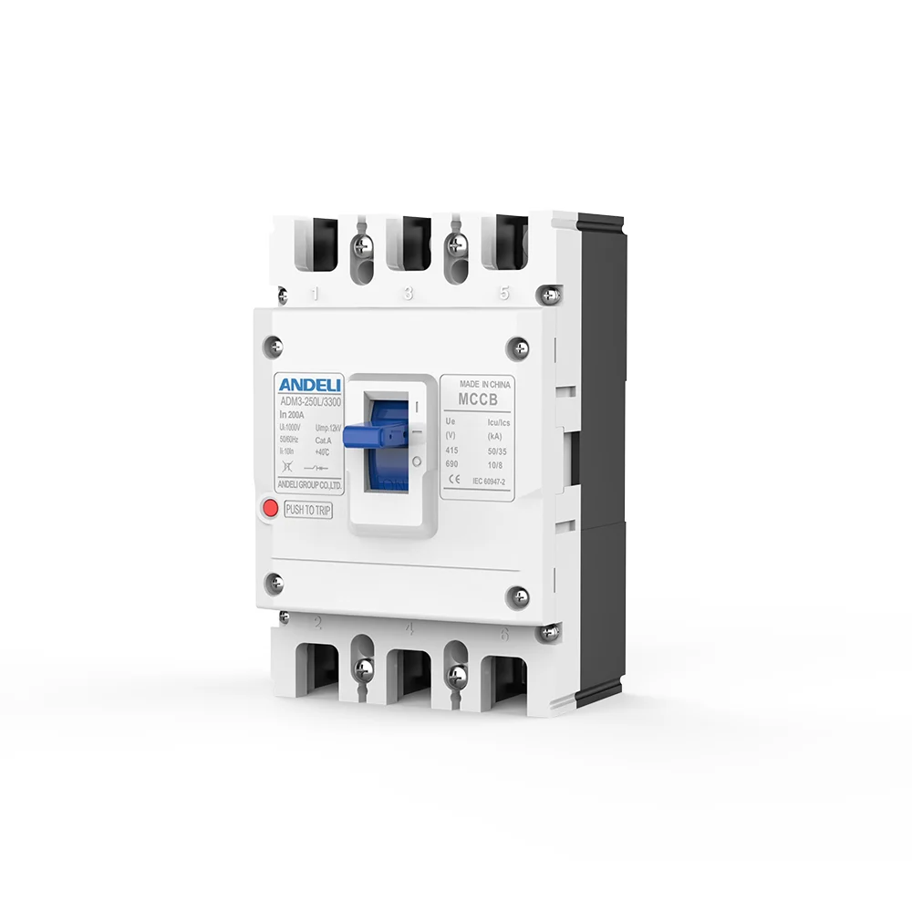 Picture 5: ADM3-250L-3300 250A 3-Pole MCCB Circuit Breaker Digital Trip Unit 50/60Hz 50kA Breaking Capacity 400/690V Class a