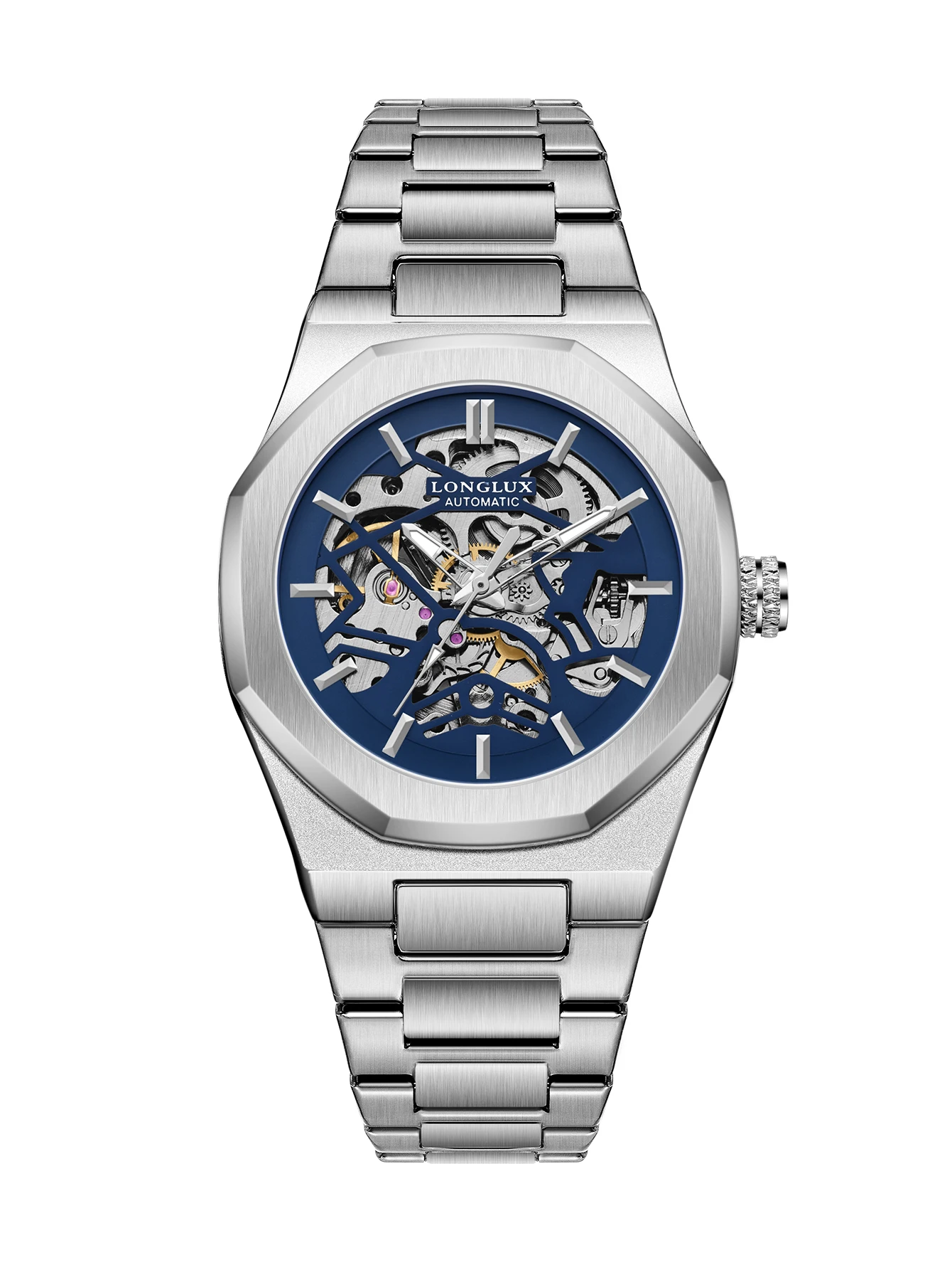 Men's Automatic Skeleton Watch with Waterproof Design