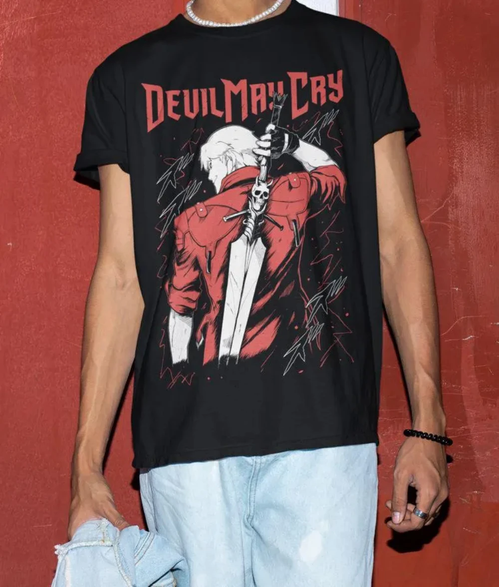 Dante Shooter (DMC) Premium Unisex T-Shirt Devil May Cry 3 Premium Unisex T-Shirt Couple All-Season Streetwear Shirt