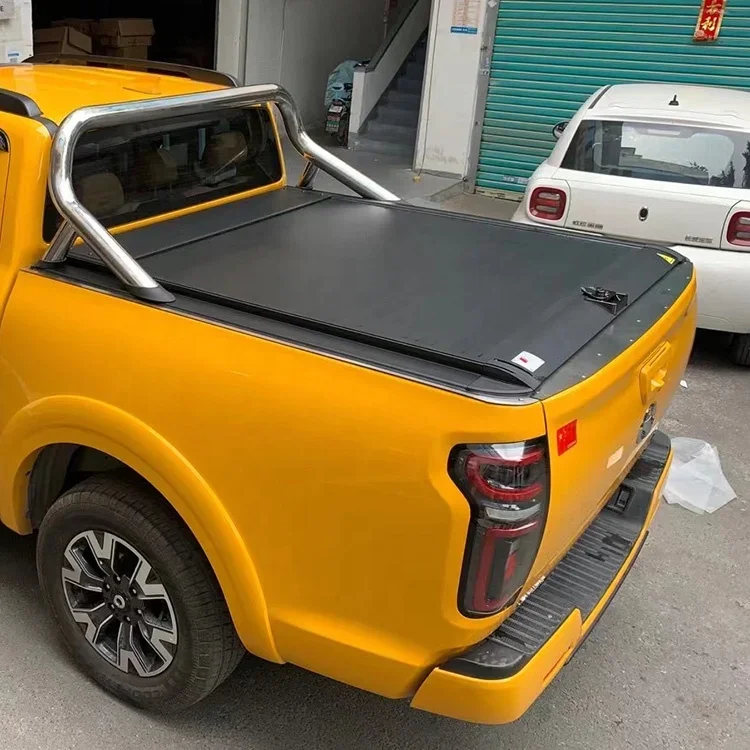 For GWM Poer / Pao / P Series Pickup Accessories Cover Truck Bed Password Roller Lid Tonneau Cover for Carton Box Matte Black