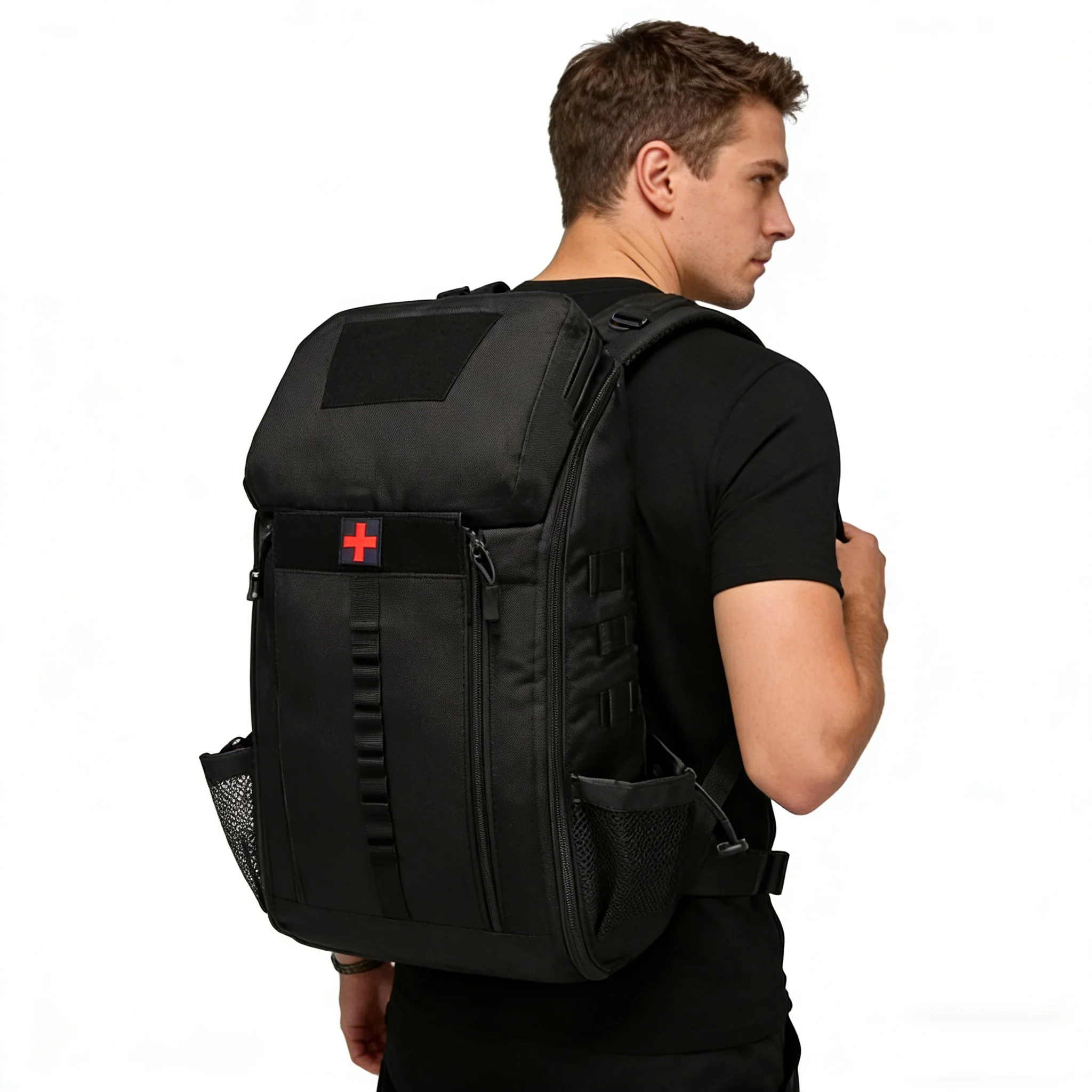 Tactical First Aid Backpack Outdoor Large Capacity Medical Bag Multifunctional for Camping Hiking Mountaineering - view 2