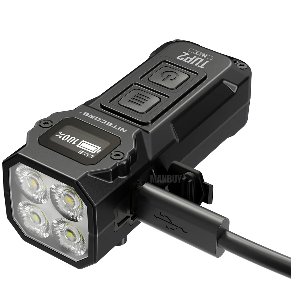 NITECORE TUP2 1200 Lumens LED Intelligent 3 Colors Temperatures Keychain Rechargeable Flashlight Built-in 1300mAh Li-ion Battery