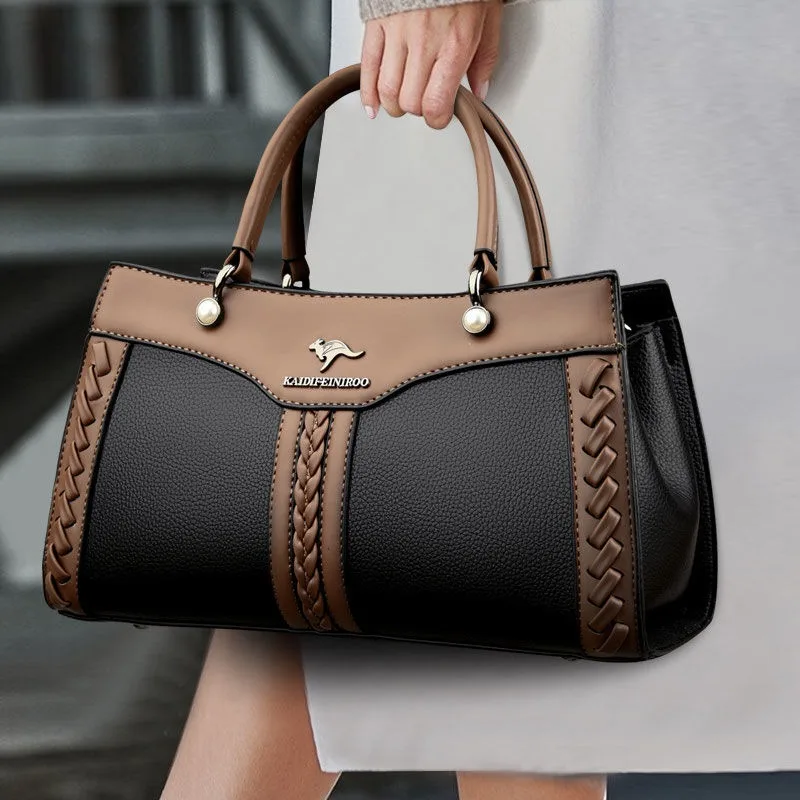 

Women's Bag Light Luxury Handbag New Leather High-end Sense Middle-aged Women's Messenger Bag for Mother High Appearance Level