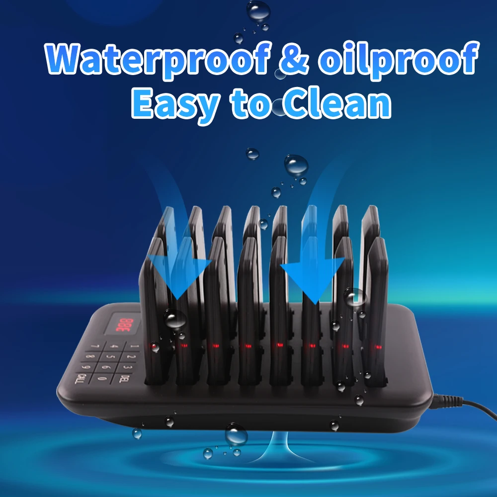 ระบบเรียกคิวไร้สายสำหรับร้านอาหาร ราคาโรงงาน พร้อมบั๊กกี้ 16 เสียง สำหรับร้านกาแฟ ร้านขนมหวาน และรถขายอาหาร