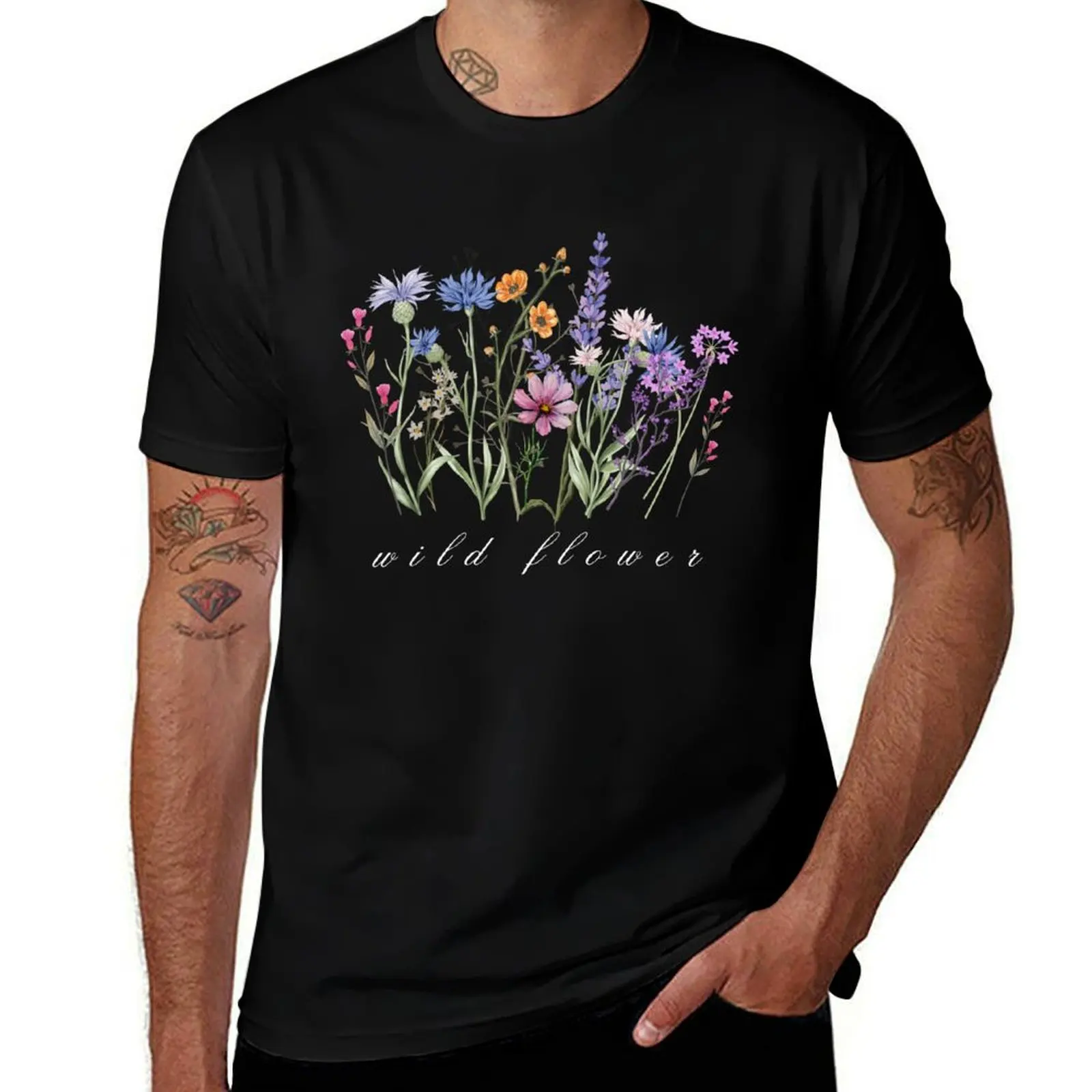 

wild flower T-Shirt Basic Solid Color Short Sleeve T-Shirt