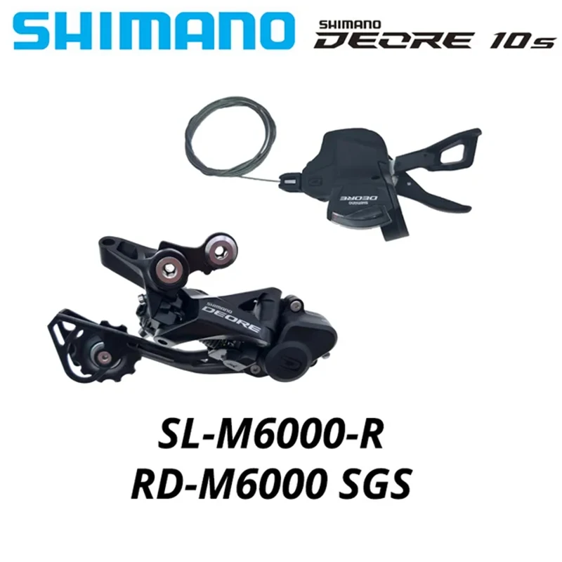 Shimano Deore M6000 1x10S MTB Bike Derailleurs Groupset SL-M6000 Right Shifter Lever RD-M6000 Rear Bicycle Switch Original Bike image 3