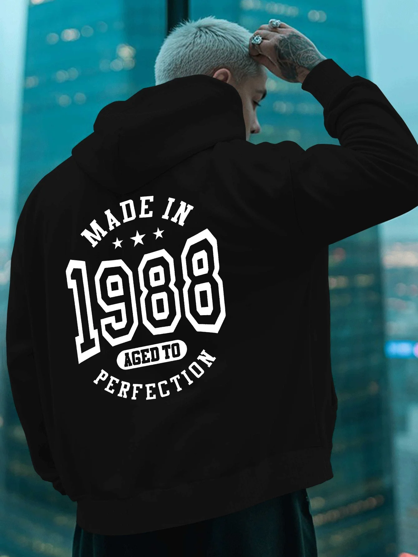 1988 model men's and women's all-purpos birthdayhoodedsweatshirt inretrostyleperfectretroprintedhoodieforstreetwearpulloverstyle