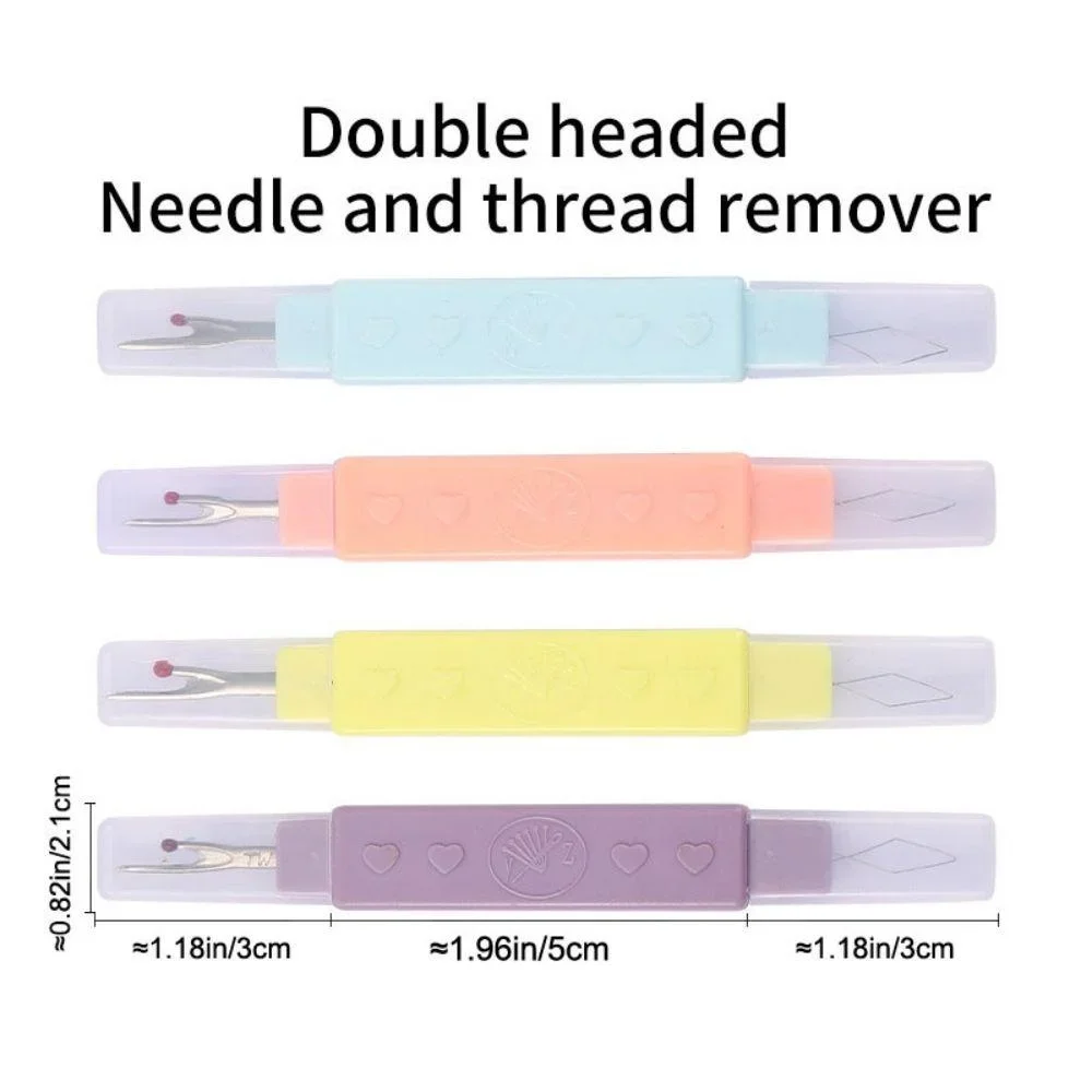 2 in 1 Needle Threader Seam Ripper Threading Seam Remover Seam Ripper Tool, Needle Threader Tool for Sewing Knitting Quilting