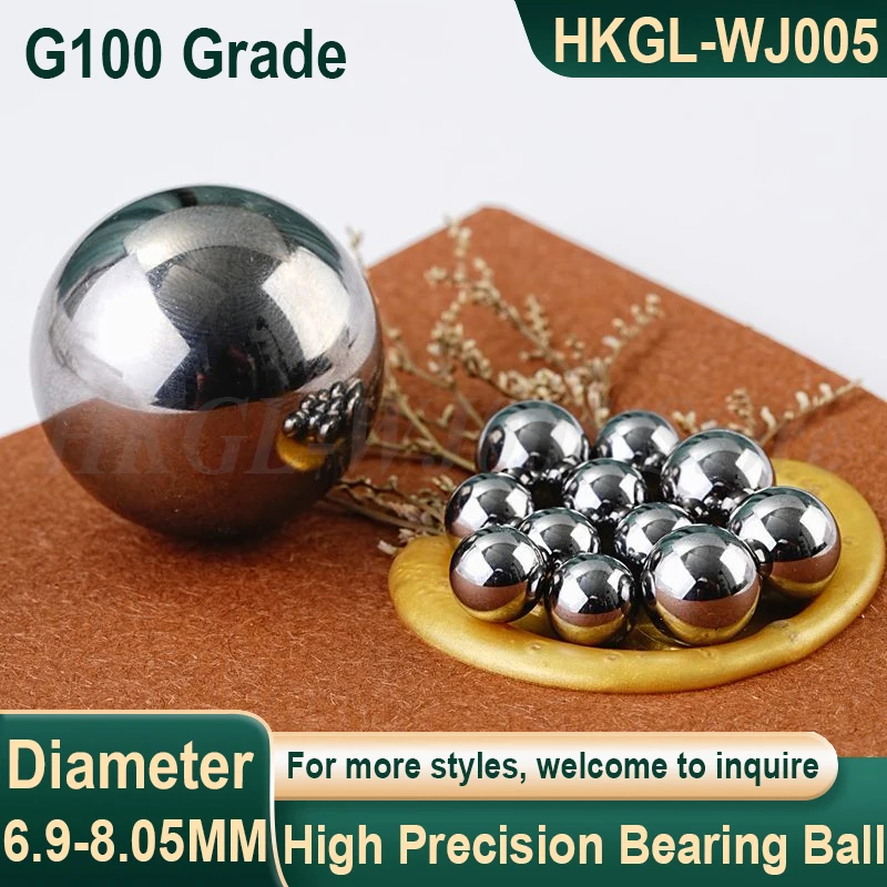 

2.8kg G100 High Precision Bearing Steel Ball Solid Bearing Ball Smooth Round Bead Ball 6.9/6.95/6.98/7.0/7.01/7.02~8.05mm