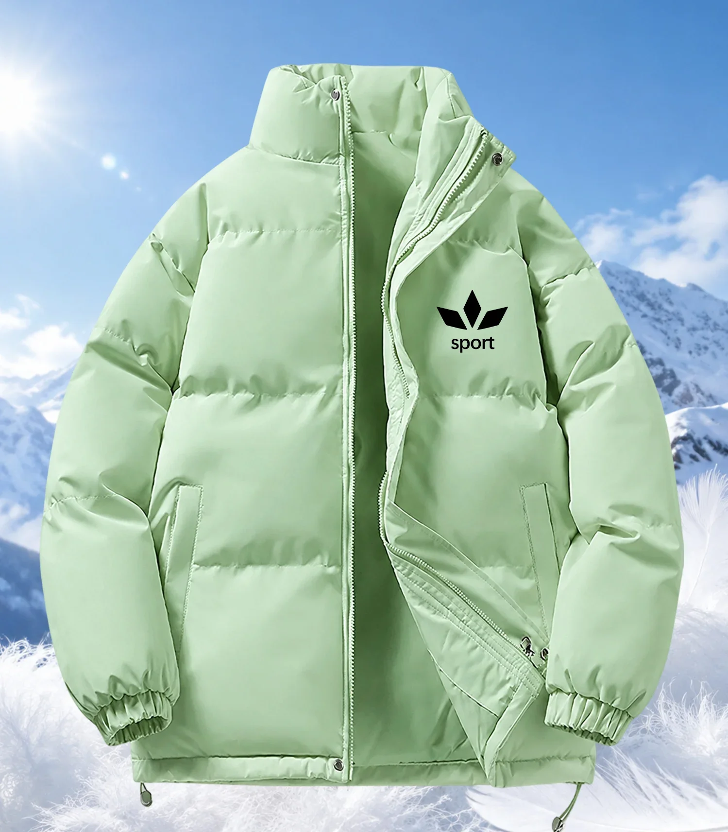 New Men's Parkas Warm Basic Style Casual Jackets Thicken Winter Coat Puffer Jacket Solid Color Outwear Men's Clothing