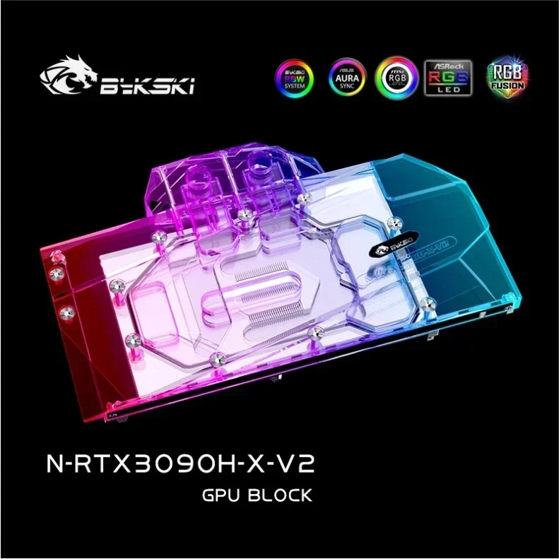 Imagem -03 - Bykski-gpu Water Block para Nvidia Zotac Palit Inno3d Galax Founder Edition Rtx 3090 3080 Placa Gráfica N-rtx3090h-x-v2