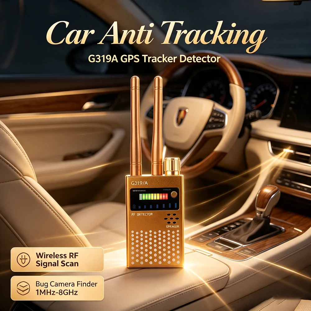 Portable High G319A Professional Wireless RF GSM Signal Detector, Anti-Spy Bug Camera Finder, Anti-wiretapping Device, 1MHz-8GHz
