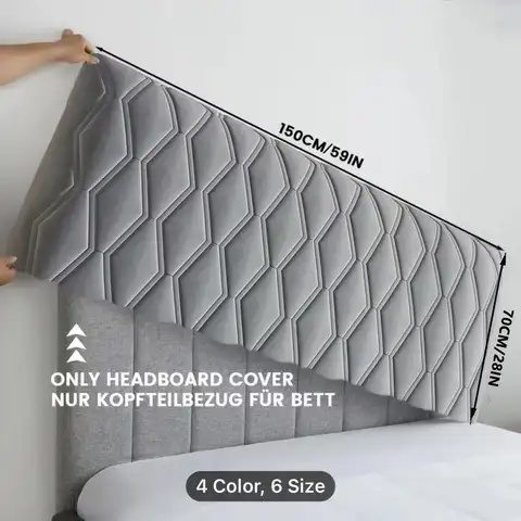 면 따뜻한 침대 머리판 커버 두꺼운 소프트 패키지 침대 스프레드 등받이 충돌 방지 범용 머리판 보호 커버