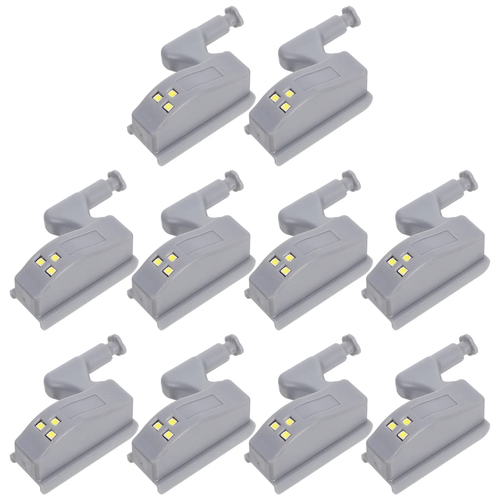 

10 pcs Led Hinge Cabinet Cool White Touch Universal Closet Sensor Light 0.25W Home Kitchen Office Use Night Light