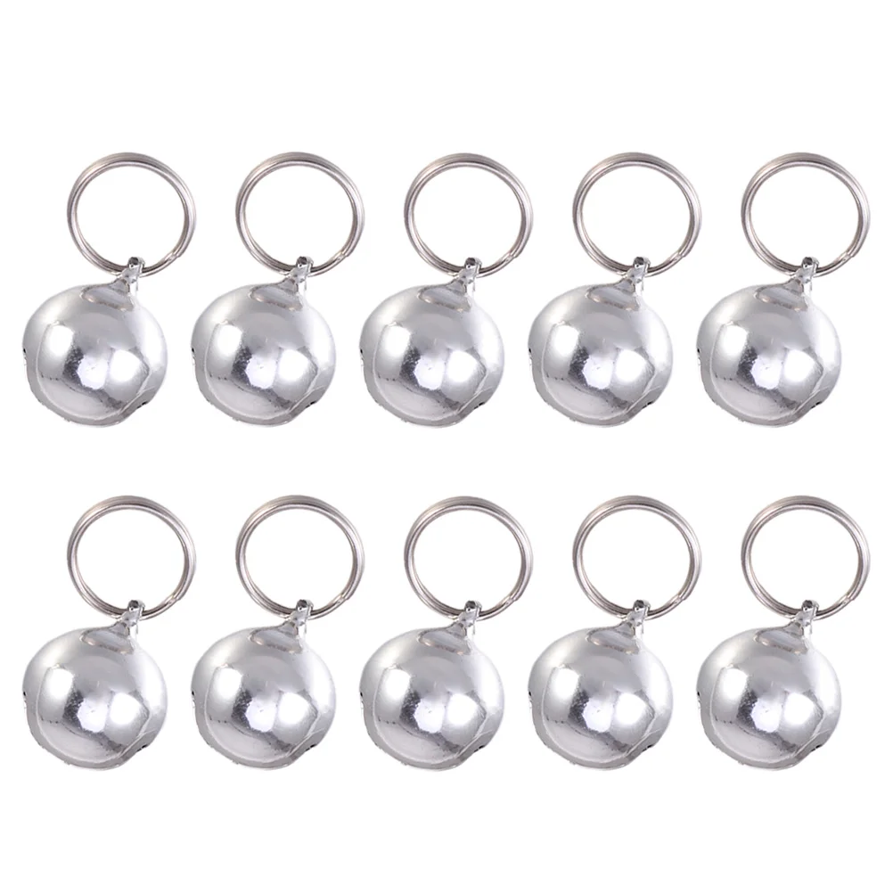 

10 Pcs Kitten Collar DIY Craft Accessories Puppy Dog Bells for Pet Stainless Steel Silver