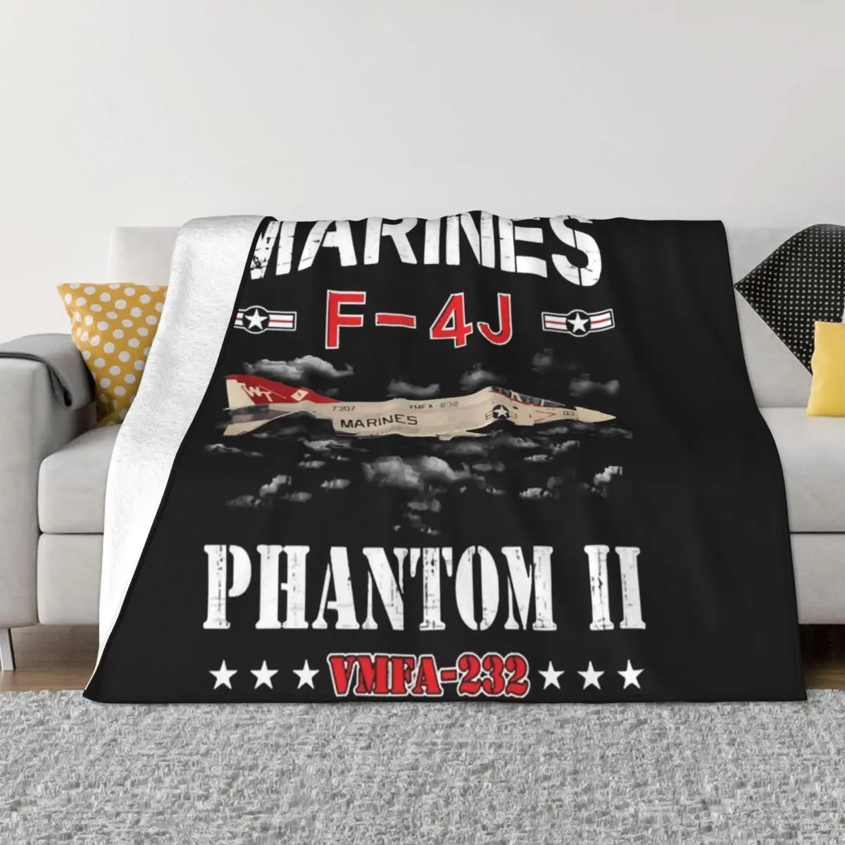 

F 4J Phantom II VMFA 232 US AIrofrce Throw Blanket Decorative Sofas Comforter For Sofa Thin Blankets