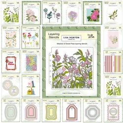 2025 Spring Flower Shape Collection Heart Tags Vases Metal Cutting Dies Stencil DIY Scrapbook Card Craft Template Decoration