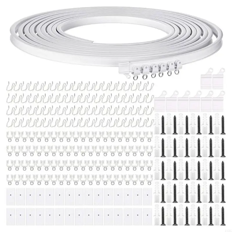  Quiet Curtain Track 5/10/20M Bendable Ceiling Rails Kits for Living Room Bedroom