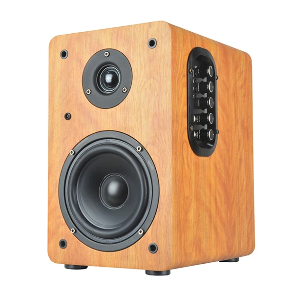 Active China made wooden subwoofer treble USB SD mmc card wireless built-in amplifier high fidelity bookshelf speaker