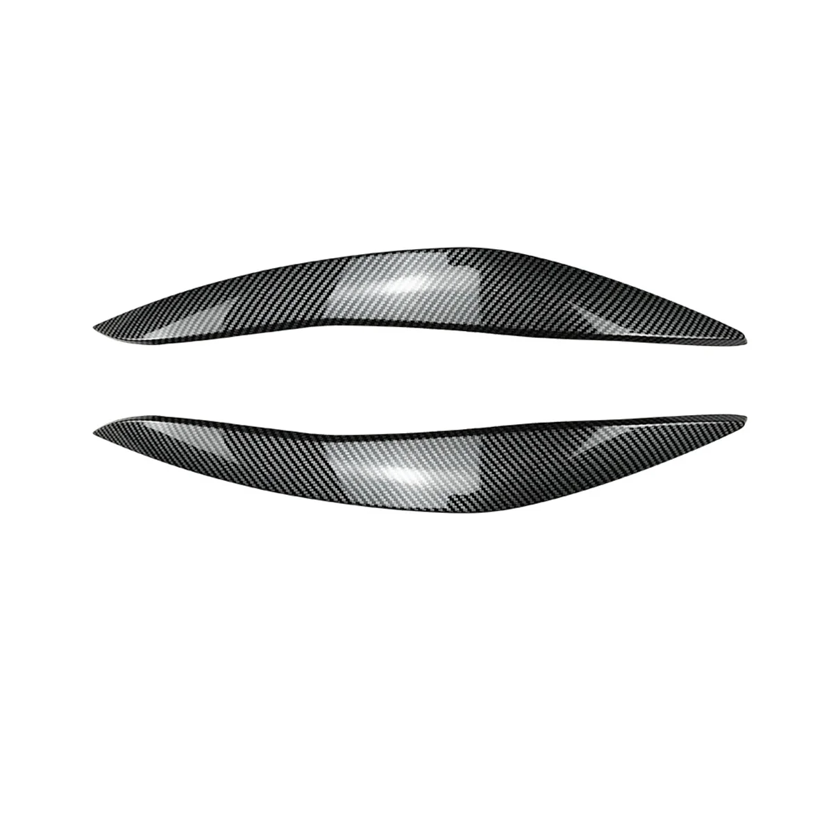 For 5-Series F10 F11 Early 2011-2014 Carbon Fiber Front Headlight Cover Garnish Strip Eyebrow Cover Trim Sticker