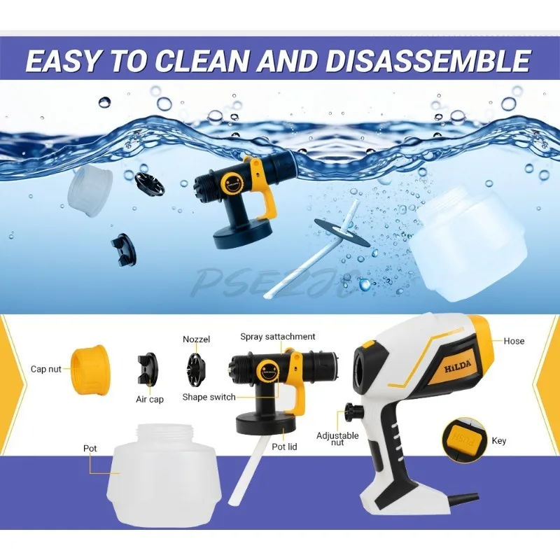 High-power Latex Spray Gun High Atomization Hand-held Sprayer Large Caliber High-pressure Disinfection Spray