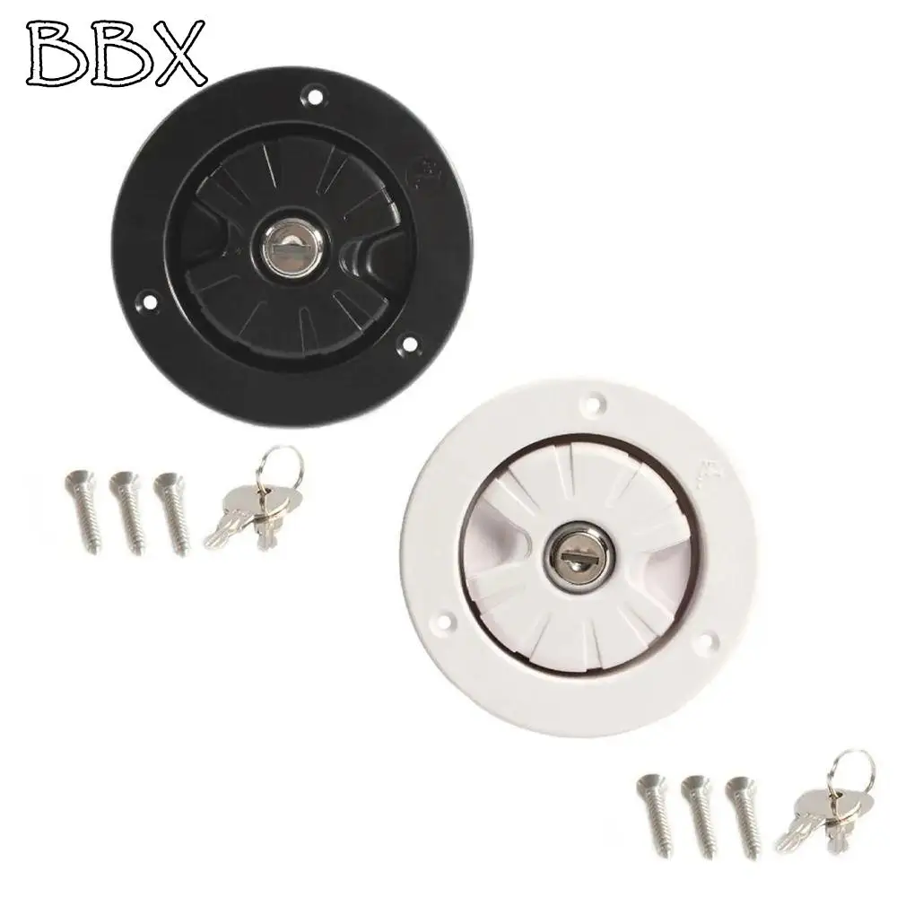 

White/Black Gravity Water Inlet RV ABS 78mm Water Inlet Filler RV Accessories Durable Water Inlet Filler Tough Fill Hatch