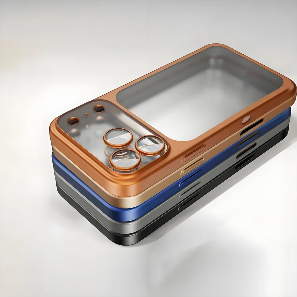 Modische Ultra-Schlanke Weiche Transparente Matte Handyhülle für iPhone 17 16 15 14 Plus 13 12 Pro Max Hülle Kameraobjektiv-Schutzabdeckung