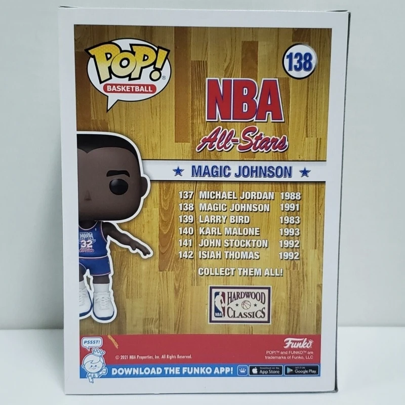 NBA Basketball All-Stars 1992 Magic Johnson #138 Funko Pop! Original Vinyl Figure Collectible Model Desktop Decor Gift for Fans - view 4