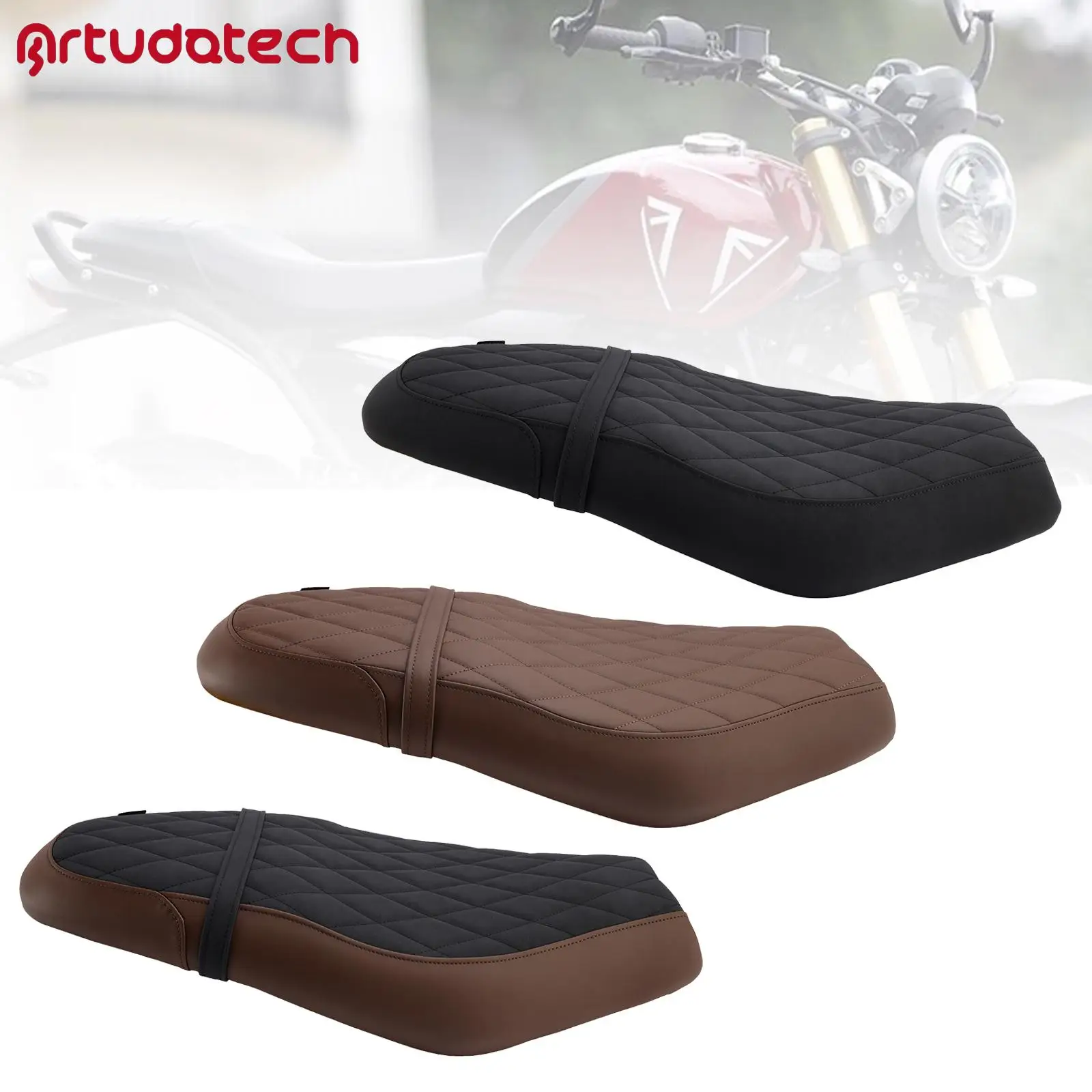 

Rider Passenger Seat Front Rear Cushion Fit for Speed Scrambler 400 X 24+ BlackB