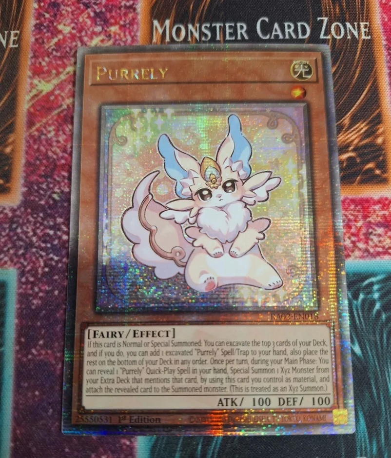 Yugioh KONAMI Duel Monsters TCG RA02-EN018 Purrely 25th Quarter Century Secret Rare English 1st Edition Collection Mint Card